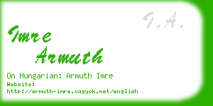 imre armuth business card